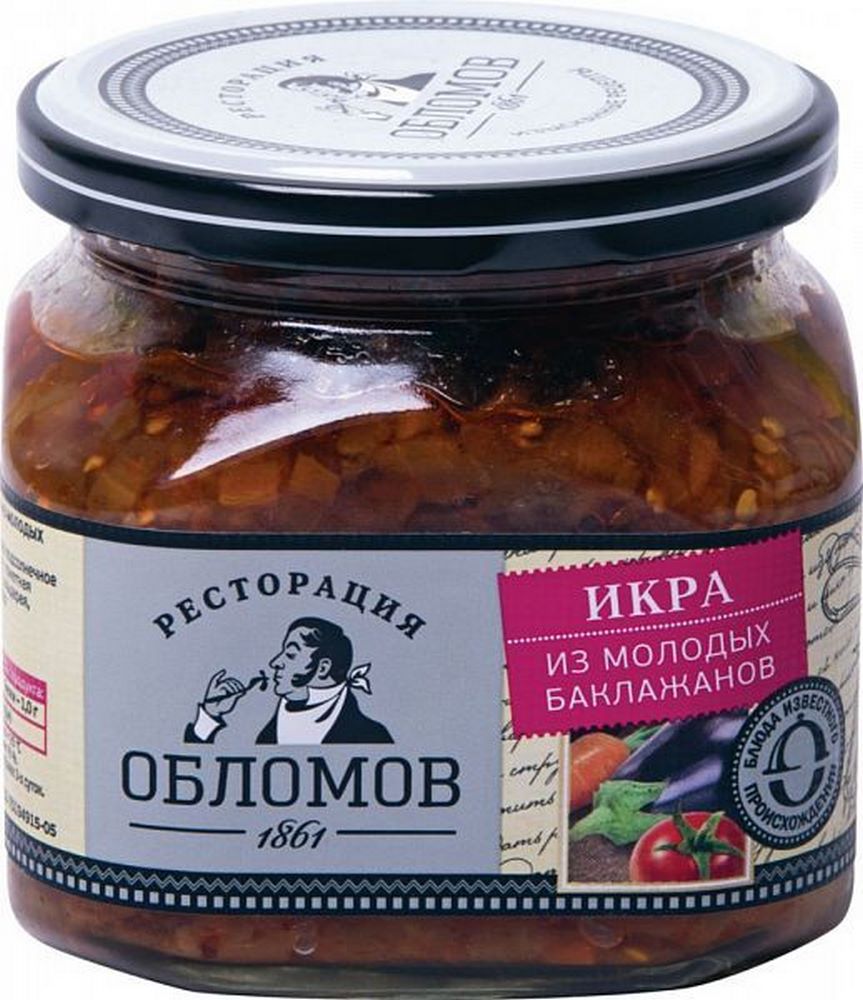 Икра Ресторация Обломов из молодых баклажанов 420г