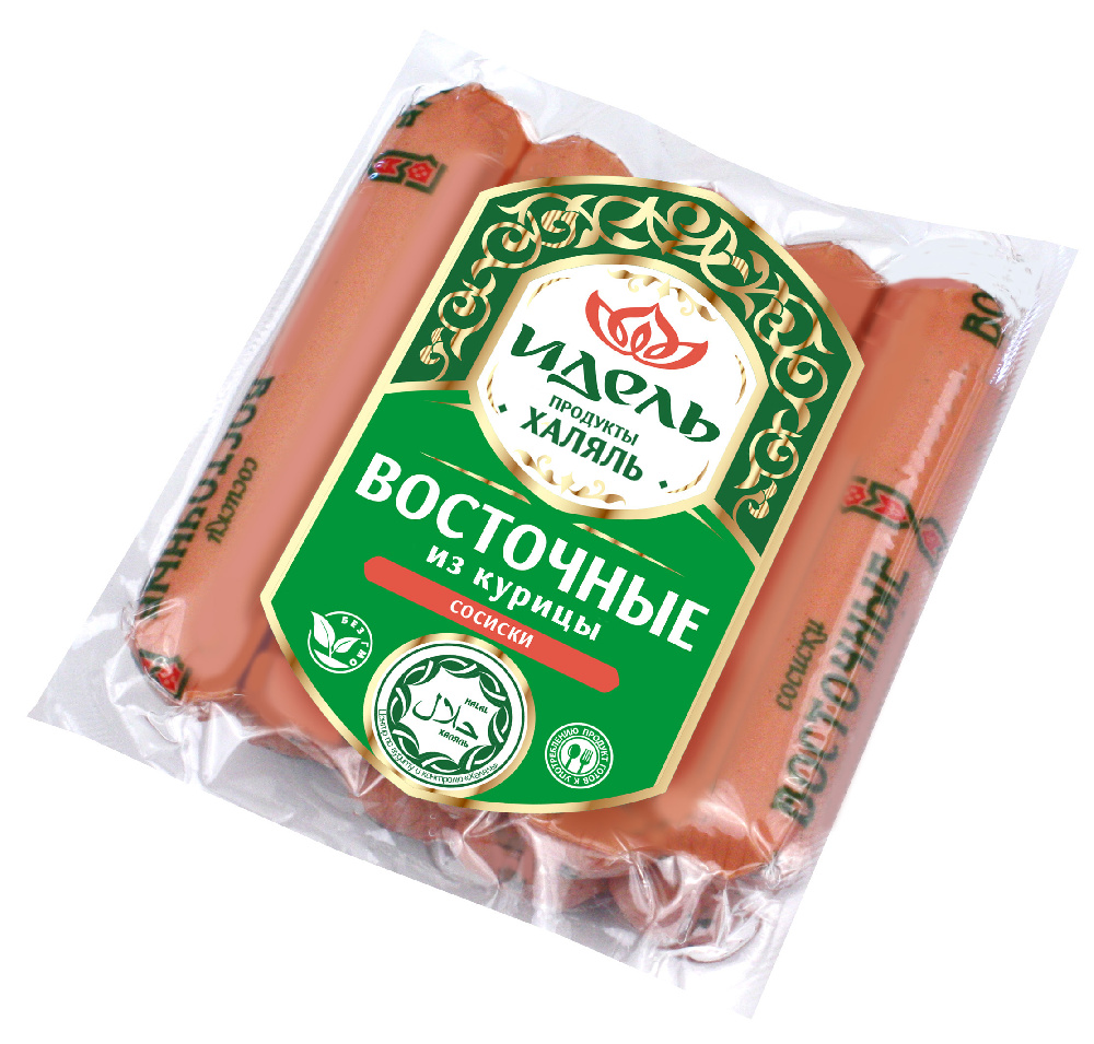 Сосиски Восточные из курицы 500г Идель