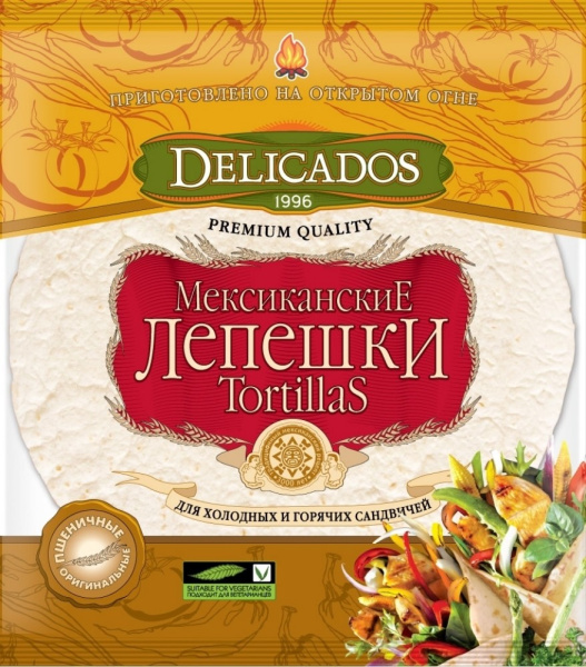 Лепешки Delicados мексиканские оригинальные 6шт/уп 400г