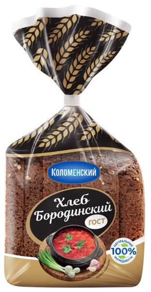 Хлеб Коломенское Бородинский ржано-пшеничный в нарезке 400г