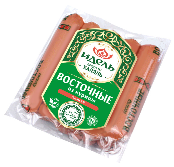 Сосиски Восточные из курицы 500г Идель